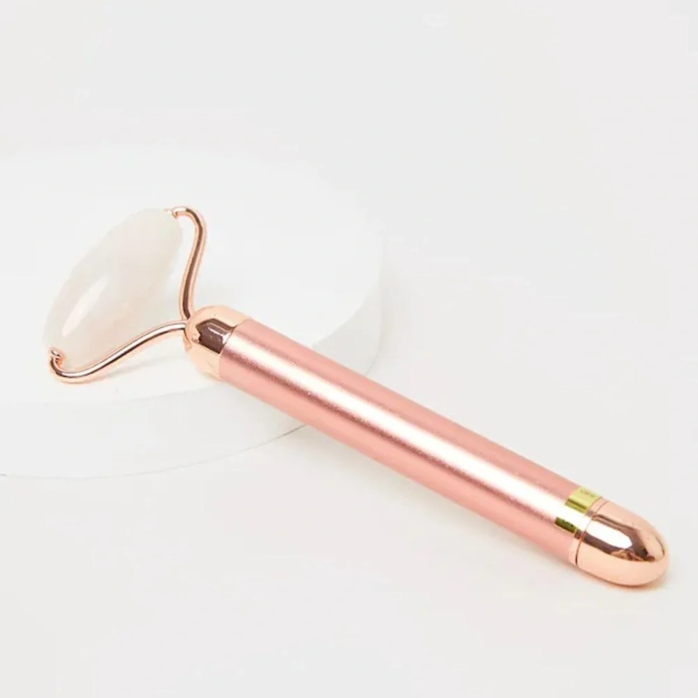 NIB Zoë Ayla Rose Quartz Vibrating Facial Roller - Picture 2 of 15